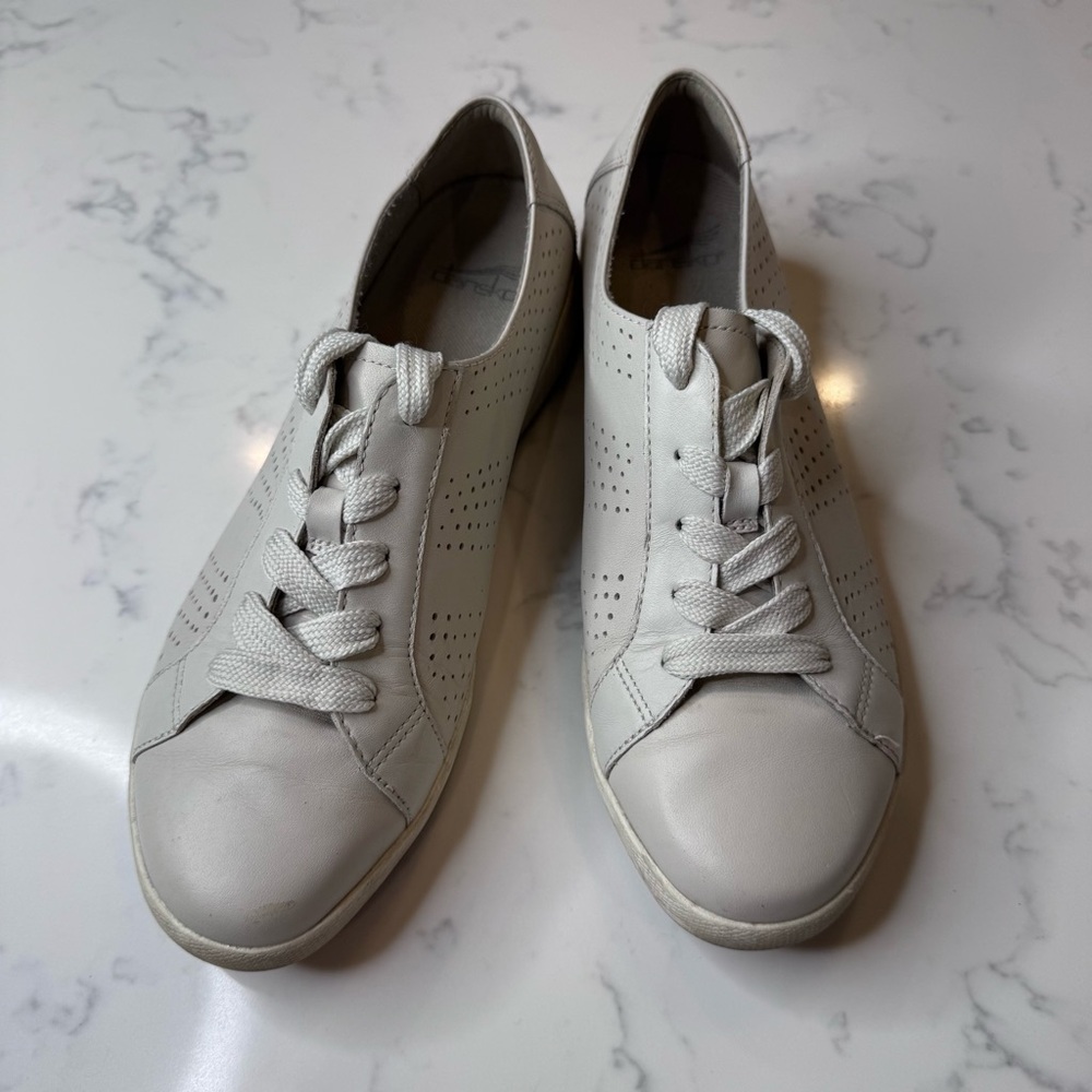 Dansko Orli Ivory Leather Low Top Casual Shoes Sneaker Women's Size 9.5-10 (40) - Picture 4 of 12